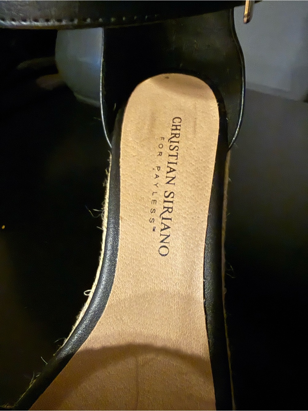 Wedge Sandals with Black and White Detail - Picture 4 of 5